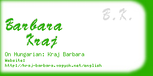 barbara kraj business card